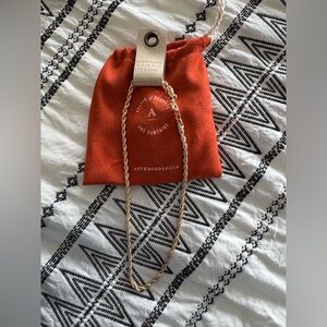 Anthropologie Gold Rope Chain Necklace